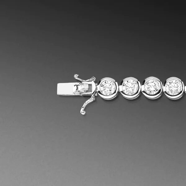 Brillant Tennisarmband in Zargenfassungen | Diamant-Rivière-Armband Evaine Infinity| 750/000 Weißgold