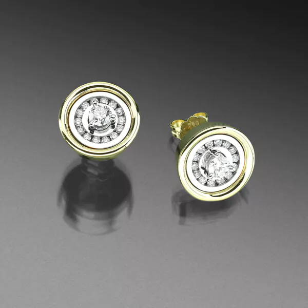 von ABLEITNER | Cablecar Jewelry | The Circle Collection | Solitär | 750/000 Weiß-und Gelbgold
